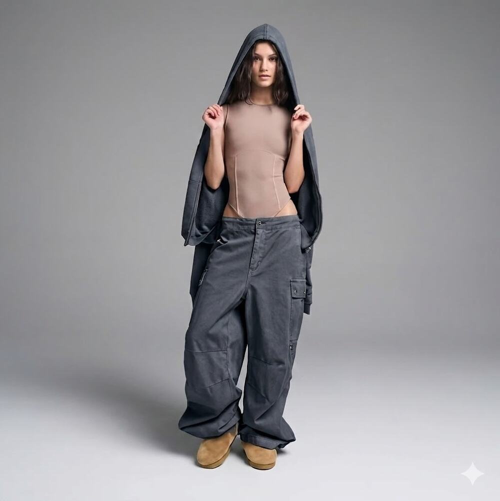 SKIMS OUTDOOR Woven Cargo Pant - Zircon Size S NWT #1504
